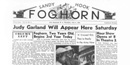 Fort Hancock Foghorn newspaper announces Judy Garland's performance in 1943 Fort Hancock Foghorn newspaper announces Judy Garland's performance in 1943