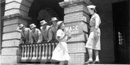 Women's Army Corps soldiers crossing out the Women's Army Corps soldiers crossing out the