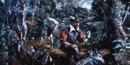 Painting by Sidney King representing settlers searching for medicinal plants Painting by Sidney King representing settlers searching for medicinal plants