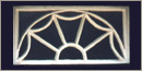 Transom over the front door of a historic home Transom over the front door of a historic home