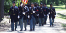 Troop of Union soldiers with flag Troop of Union soldiers with flag