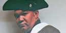 Closeup photo of a Revolutionary War soldier of African descent Closeup photo of a Revolutionary War soldier of African descent