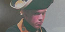 A Brunswick soldier in his dark blue jacket with yellow trim A Brunswick soldier in his dark blue jacket with yellow trim