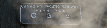 The Builders Plate for CP 2317.  NPS Photo, Ken Ganz