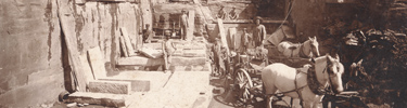 Bluestone was cut by hand and shipped by the Delaware and Hudson Canal to the Hudson River