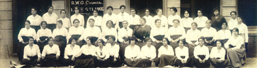 Portrait of the St. Lukes organization office workers.