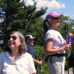 Three summer hikers