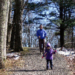 hikers on teh Grandview Rim Trail