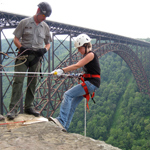 Ranger in Training rock climbing