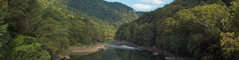 New River flowing through the gorge