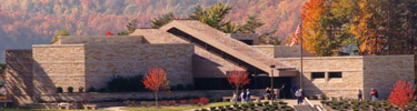 Canyon Rim Visitor Center with Fall Color