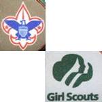 Logos for the Boy Scouts and Girl Scouts of America
