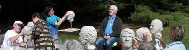 Sculpture class at the park