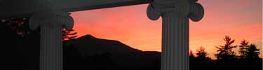 West Porch loking toward Mt. Ascutney-sunset