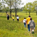 Ranger guiding a class on a program.