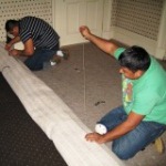 Carpet installation at Theodore Roosevelt Birthplace