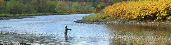 Fly fishing on the Delaware River