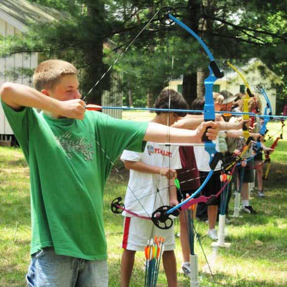 rangers in training try their hand at archery
