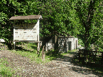 Safety Board and ruins at Kaymoor
