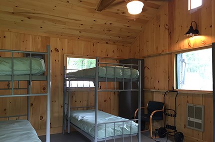 bunk beds and cabin interior