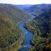 gorge and river with fall colors