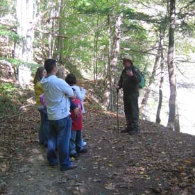 Ranger guided hike on the Bluestone