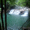 waterfall on Glade Creek Trail