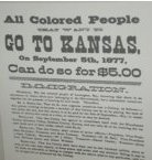 Go to Kansas 1877 handbill archived at Kansas State University.
