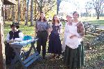 Costumed interpreters and park staff