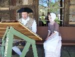 Learning the hammer dulcimer.