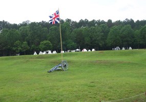 British flag and cannon in Star Fort 2006