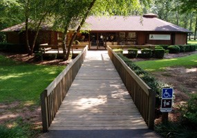 The Park's Visitor Center in shade