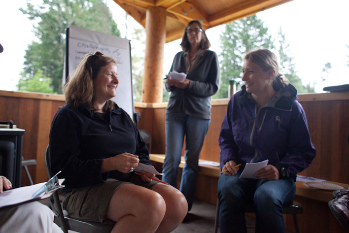 Open discussion of the climate change challenges facing the North Cascades. Image credit: Karlie Roland