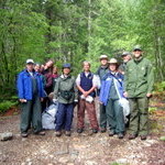 Group of volunteers paused for picture