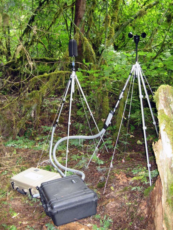 Acoustic monitoring station near Colonial Creek. Image Credit: NPS/NOCA