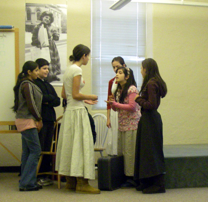 Students use drama to tell the story of a deaf Jewish immigrant at Ellis Island.