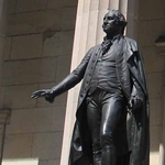 Statue of George Washington in front of Federal Hall National Memorial