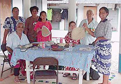 Family and visitors in Vatia Village residence offering Home Stay opportunity.