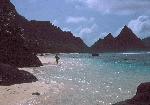 Person walking at Ofu beach