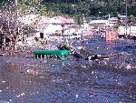Tsunami affects in Pago.