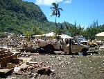 Photo of truck destroyed by tsunami