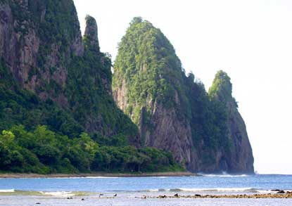Pola Island and Vatia Bay, Tutuila.