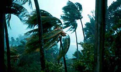 storm winds at Pago Pago