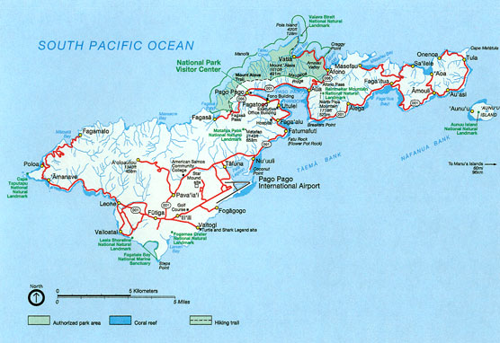 HTM map of Tutuila, American Samoa