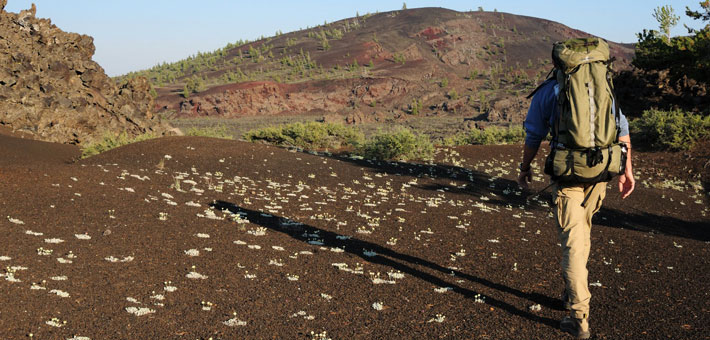Photo of hiker at Craters of the Moon