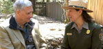 Photo of Dr. E. O. Wilson with Shauna Potocky of Yosemite National Park.