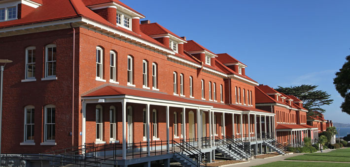 Photo of the Montgomery Street Barracks in the Presidio of San Francisco, built circa1896