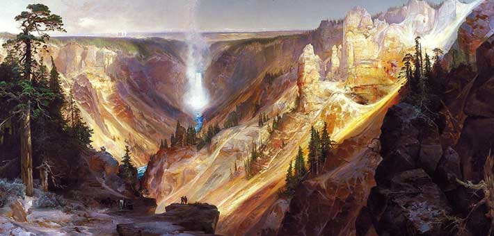 Photo of Thomas Moran's 1872 painting, called 