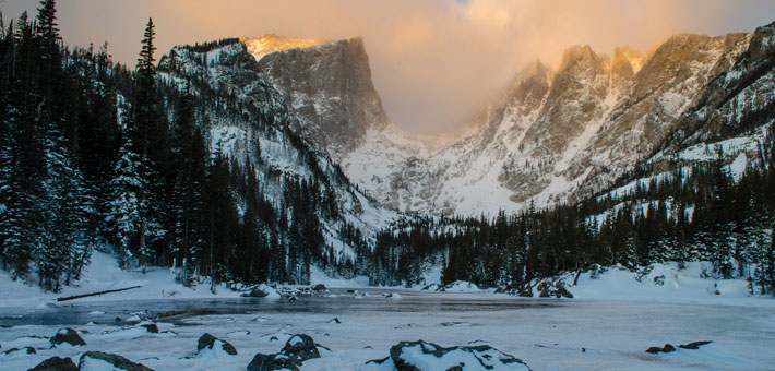 Photo of winter scene at Rocky Mountain National Park