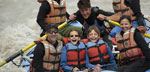 Photo of a family rafting on the Kennecott River